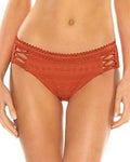 Becca by Rebecca Virtue Womens Lace Hipster Swim Bottom, Clay, Size Small by Vanessa Jane