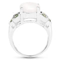 4.52 Carat Genuine Opal and Chrome Diopside .925 Sterling Silver Ring by Bids.com