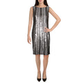 Lauren Ralph Lauren Womens Jordinia Sequined Striped Cocktail Dress by Vanessa Jane