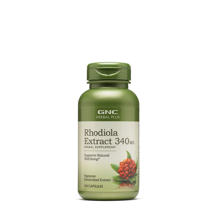 GNC Herbal Plus Rhodiola Extract 340mg, 100 Capsules