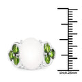 4.52 Carat Genuine Opal and Chrome Diopside .925 Sterling Silver Ring by Bids.com