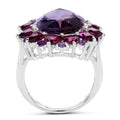 11.22 Carat Genuine Amethyst & Rhodolite .925 Sterling Silver Ring by Bids.com