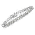 10k White Gold 2 cttw Diamond Fan-Shaped Link Tennis Bracelet (I-J Clarity, I3 Color) - Size 7.25" by Bids.com