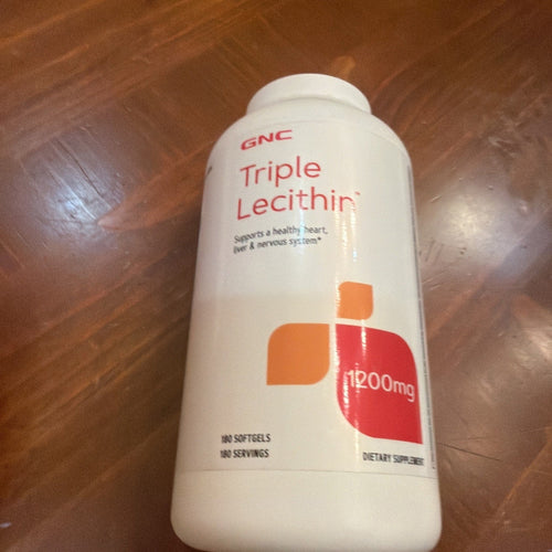GNC Triple Lecithin 1200mg Supplement, Supports Heart, Liver & Nervous System by Price Is Right Miami
