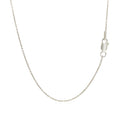14k White Gold Round Cable Link Chain 1.1mm by Bids.com