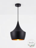 Zuo Copper Ceiling Lamp in Matte Black Finish by Vanessa Jane