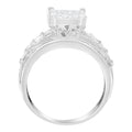 14K White Gold 2.0 Cttw Mixed-Cut Diamond Rectangle Invisible-Set Composite Cluster Ring with Bar- and Channel-Set Band (H-I Color, SI2-I1 Clarity) - Size 5 by Bids.com