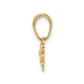 Four Leaf Clover Daily Wear Gold Pendant 14K Yellow Gold by Fine Color Jewels