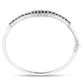 2.52 Carat Genuine Black Diamond .925 Sterling Silver Bangle by Bids.com
