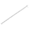 .925 Sterling Silver 1.0 Cttw Round-Brilliant and Baguette Cut Diamond Miracle-Set X-Link 7" Tennis Bracelet (I-J Color, I2-I3 Clarity) by Bids.com