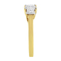 10K Yellow Gold Princess-Cut Diamond Three Stone Band Ring (1 Cttw, J-K Color, I1-I2 Clarity) - Size 6 by Bids.com