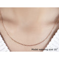 14k Rose Gold Diamond Cut Cable Link Chain 1.3mm by Bids.com