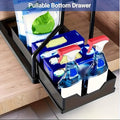 2-Piece Under Sink Organizer with Sliding Shelves – Multi-Purpose Storage Rack by DailySale