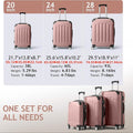 3-Piece Hard Shell Luggage Set with TSA Lock – 20/24/28 Inch 360° Spinner Wheels by DailySale