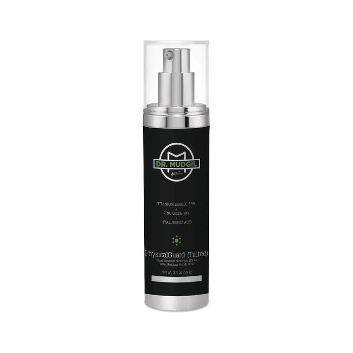 Wholly Kaw Dr. Mudgil PhysicalGuard (Tinted) with Titanium Dioxide 5.5% Zinc Oxide 10% Hyaluronic Acid Medical Grade Dermatologist Approved SPF 44 SunScreen 57g by Pasteur Pharmacy