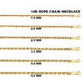 14K Yellow Gold Rope Diamond Cut Chain Necklace by DailySale