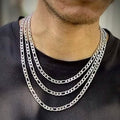4mm Figaro Chain Necklace - Stainless Steel Necklace Men by DailySale