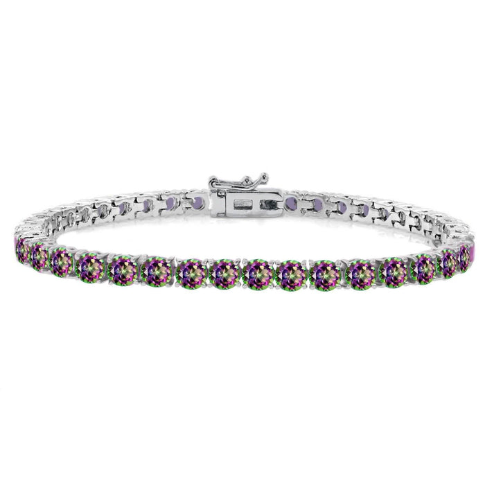 4mm Round Mystic Topaz Tennis Bracelet by DailySale