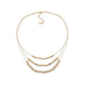 Anne Klein Gold-Tone Pave Fireball & Bead Layered Necklace, 16 + 3" Extender" by Vanessa Jane