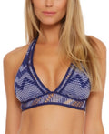 Becca Reveal Crochet Halter Bikini Top, Size Medium by Vanessa Jane