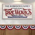 4th of July Fireworks Celebration Personalized Sign by Tailored Canvases