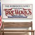 4th of July Fireworks Celebration Personalized Sign by Tailored Canvases