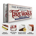 4th of July Fireworks Celebration Personalized Sign by Tailored Canvases