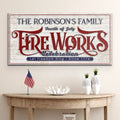 4th of July Fireworks Celebration Personalized Sign by Tailored Canvases