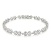 5.4 Ct Round White Zircon Bezel Silver Infinity Link Bracelet