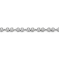 5.4 Ct Round White Zircon Bezel Silver Infinity Link Bracelet by Fine Color Jewels