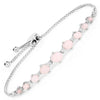 5.50 Ct Oval Pink Opal Prong Silver Bolo Adjustable Bracelet