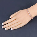 5.50 Ct Oval Pink Opal Prong Silver Bolo Adjustable Bracelet by Fine Color Jewels