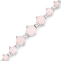 5.50 Ct Oval Pink Opal Prong Silver Bolo Adjustable Bracelet by Fine Color Jewels