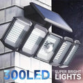 5 Heads Solar 300 LED Light Outdoor Motion Sensor Waterproof Wide-angle Illumination Wall Lamp by DailySale