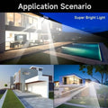 5 Heads Solar 300 LED Light Outdoor Motion Sensor Waterproof Wide-angle Illumination Wall Lamp by DailySale