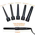 5-in-1 Curling Iron Wand Set Hair Curler Set With 5 Interchangeable Barrels Roller by DailySale