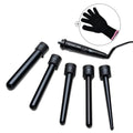 5-in-1 Curling Iron Wand Set Hair Curler Set With 5 Interchangeable Barrels Roller by DailySale