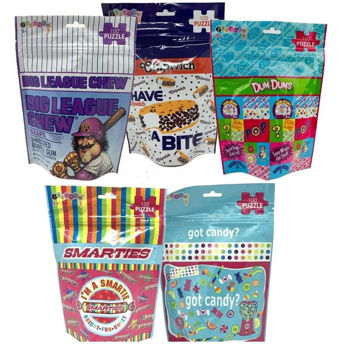 5-Pack: Candy Ice Cream Themed Jigsaw Puzzles by DailySale