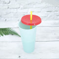 5-Pack: Colorful Drinking Cup with Lid and Straw by DailySale