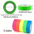 5-Pack: Fluorescent Light Tape for Party Decorations, Birthdays & Crafts by DailySale