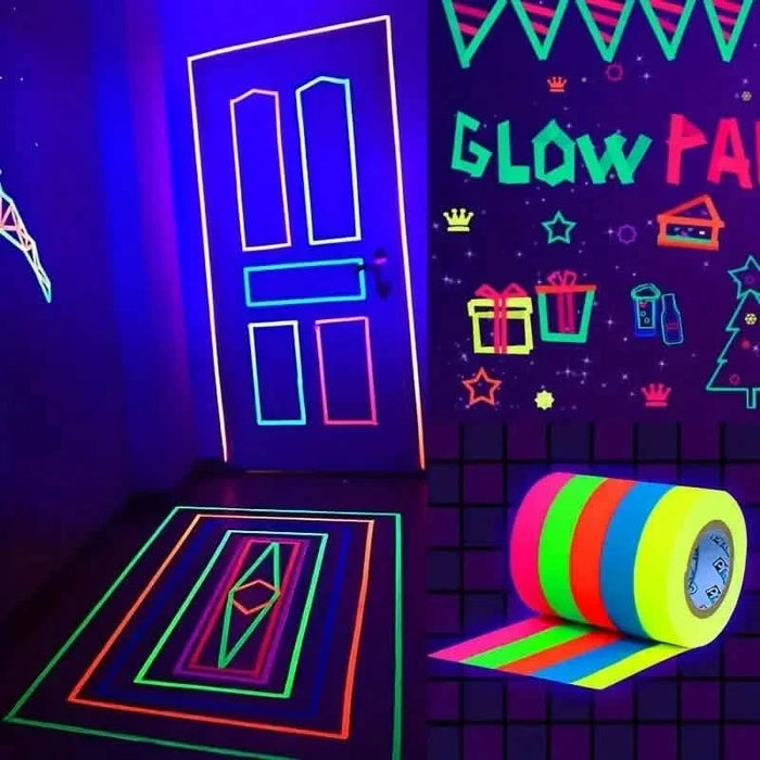 5-Pack: Fluorescent Light Tape for Party Decorations, Birthdays & Crafts by DailySale