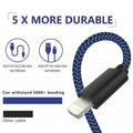 5-Pack: Heavy Duty Braided iPhone Lightning USB Cable Charger Cords by DailySale