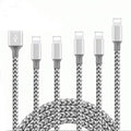 5-Pack: Heavy Duty Braided iPhone Lightning USB Cable Charger Cords by DailySale