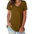 5-Pack: Ladies Ultra Soft Cotton Blend Basic V-Neck Short Sleeve Shirts by DailySale
