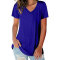 5-Pack: Ladies Ultra Soft Cotton Blend Basic V-Neck Short Sleeve Shirts by DailySale