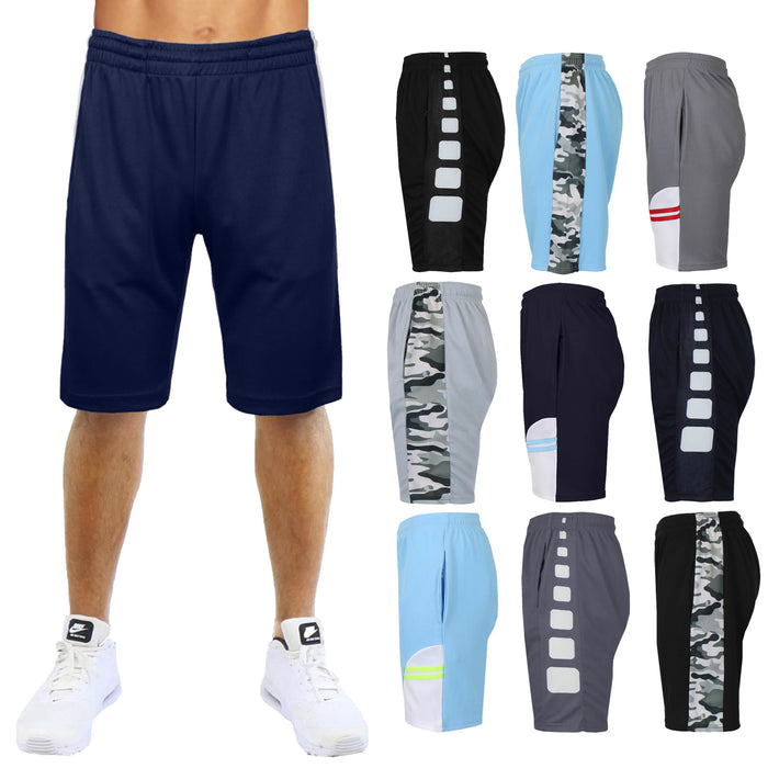 5-Pack: Men's Moisture Wicking Active Mesh Shorts by DailySale