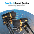5-Pack: Microphone Wired Earbuds Isolating In-Ear Headphones by DailySale