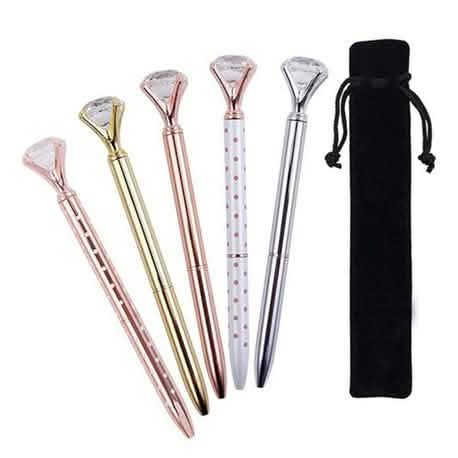 5-Pack: Multi-Color Diamond Ballpoint Pens by DailySale
