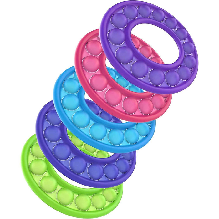 5-Pack: Pop It Fidget Toy Sensory Push Bubble Circle Pop Its by DailySale