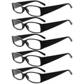 5 Pack Rectangle Stylish Reading Glasses R040-A by Pasteur Pharmacy